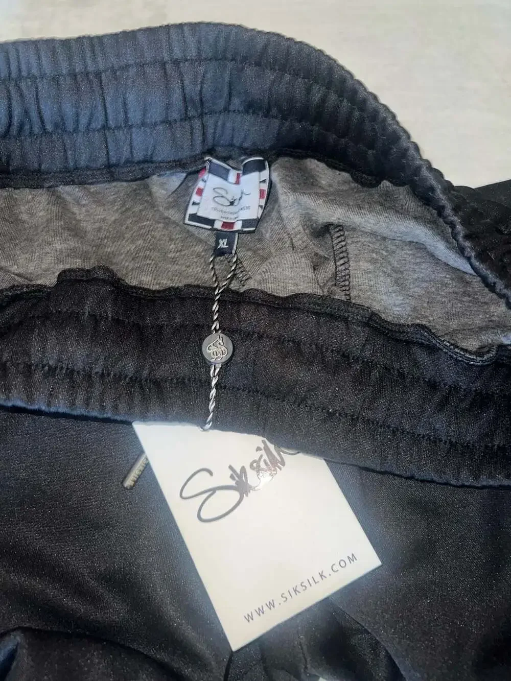 SikSilk Men's Black Fleece Jogger Sweatpants